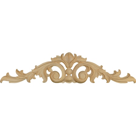 24 X 5 1/2 X 1 Swirl Medium Applique In Mahogany